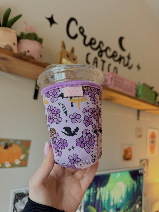 Violets & Dragons Bookish Iced Coffee Sleeve