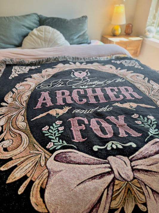 The Ballad of the Archer and the Fox Woven Blanket