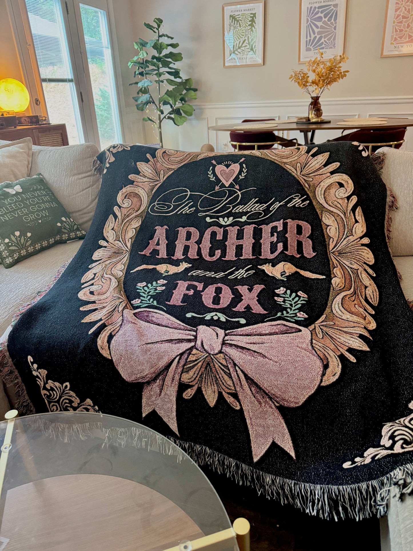 The Ballad of the Archer and the Fox Woven Blanket