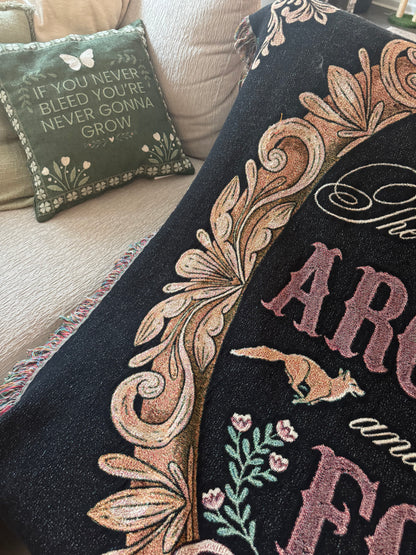 The Ballad of the Archer and the Fox Woven Blanket
