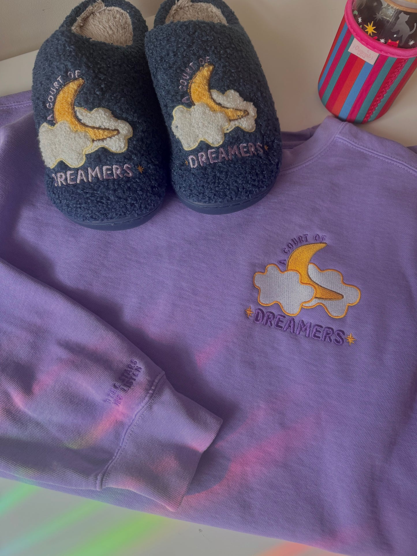 A Court of Dreamers Embroidered Crewneck Sweatshirt, Night Court ACOTAR SJM Fantasy Merch