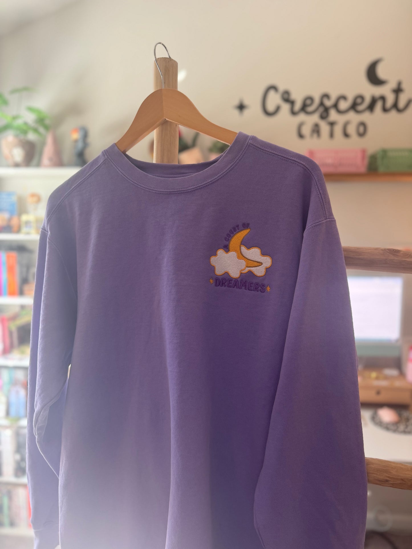 A Court of Dreamers Embroidered Crewneck Sweatshirt, Night Court ACOTAR SJM Fantasy Merch