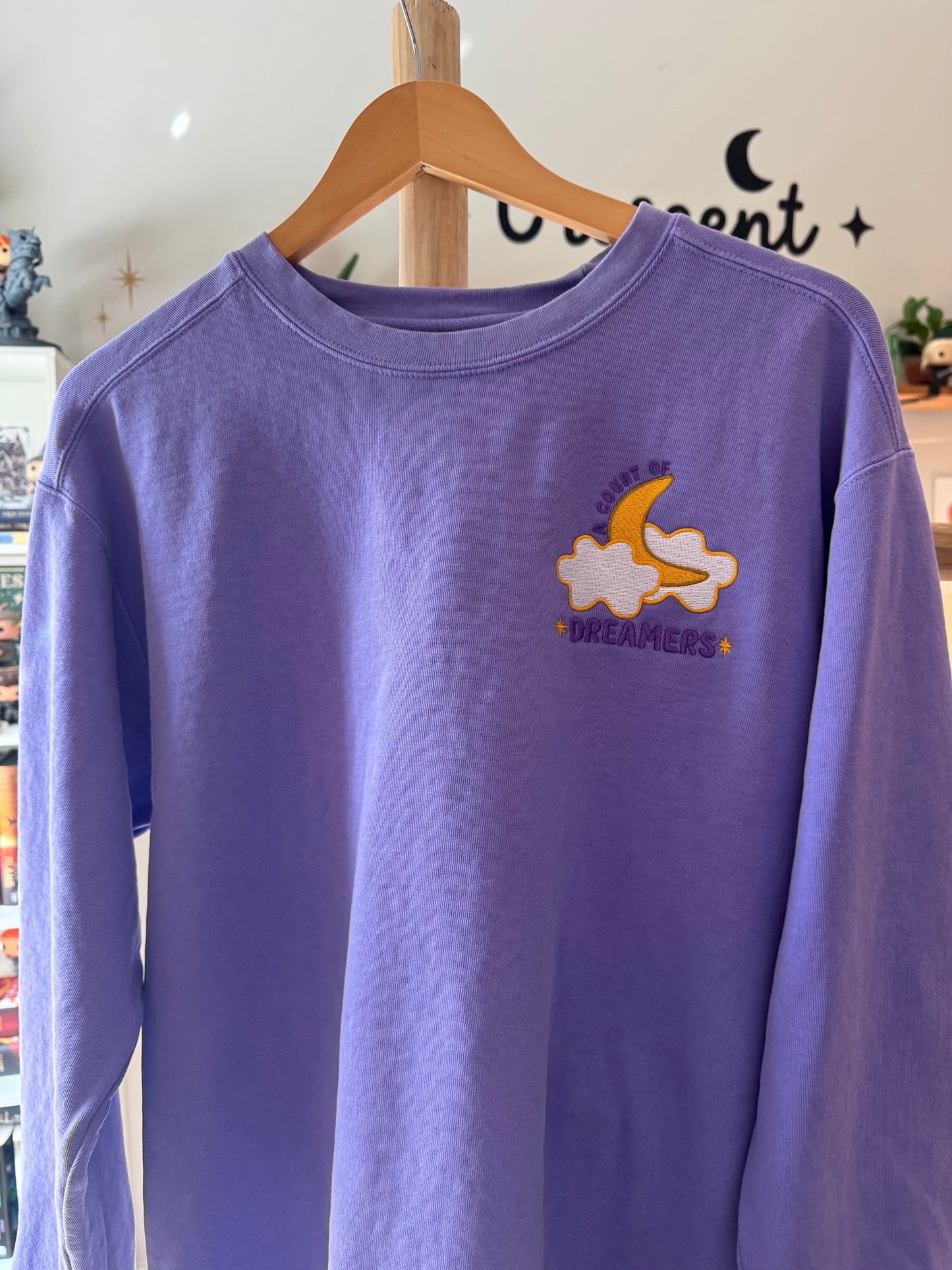 A Court of Dreamers Embroidered Crewneck Sweatshirt, Night Court ACOTAR SJM Fantasy Merch