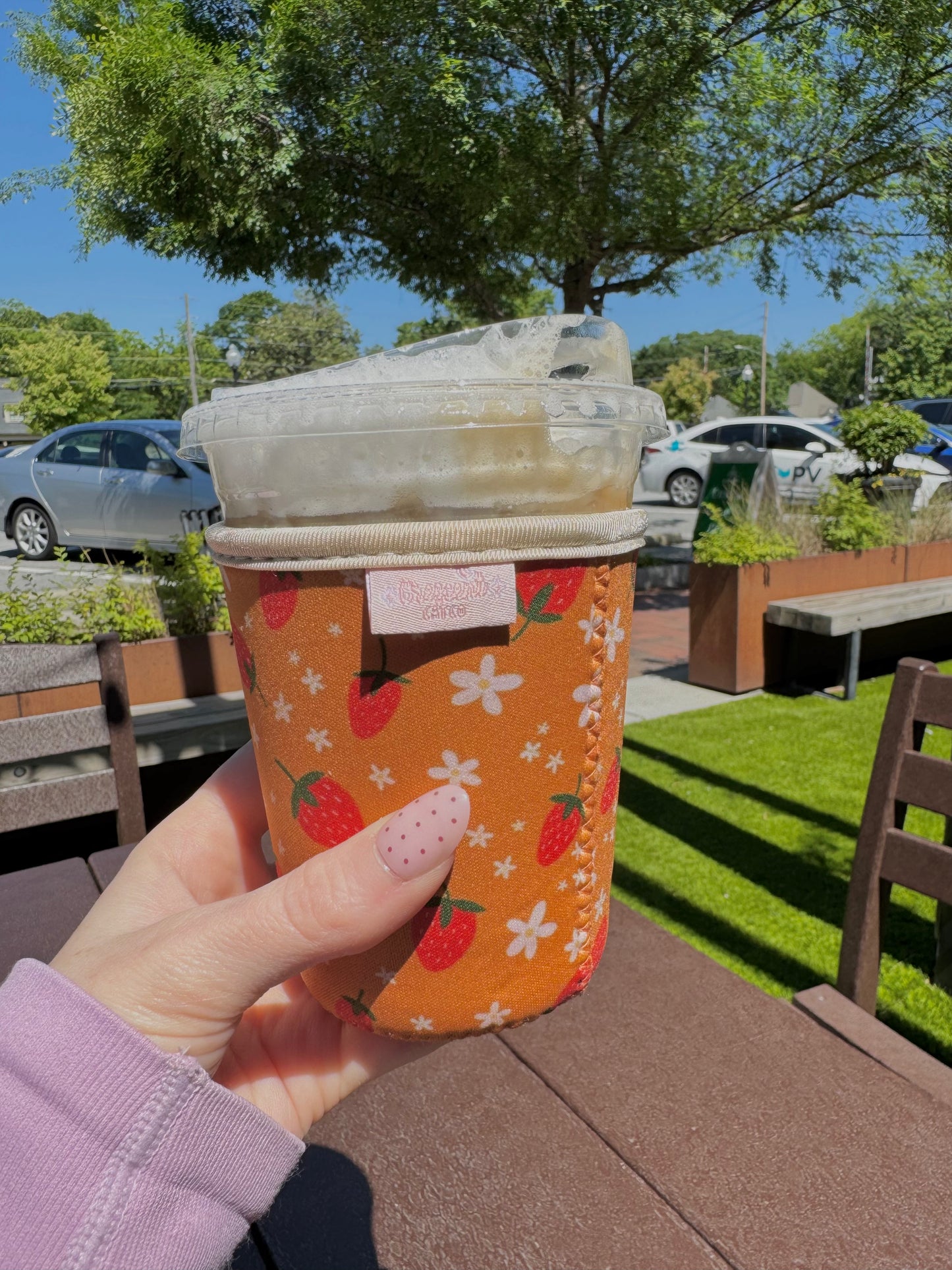 Strawberry Bloom Iced Coffee Sleeve