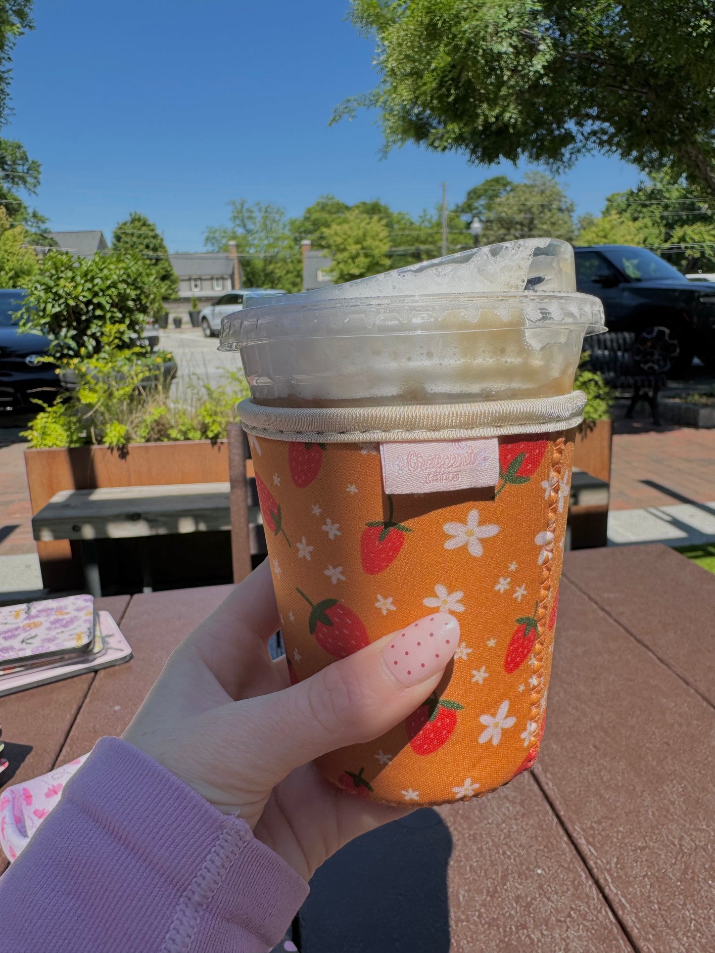 Strawberry Bloom Iced Coffee Sleeve