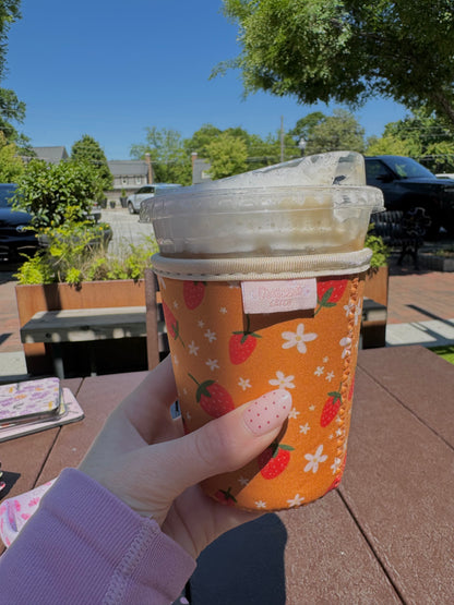 Strawberry Bloom Iced Coffee Sleeve