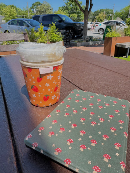 Strawberry Bloom Iced Coffee Sleeve