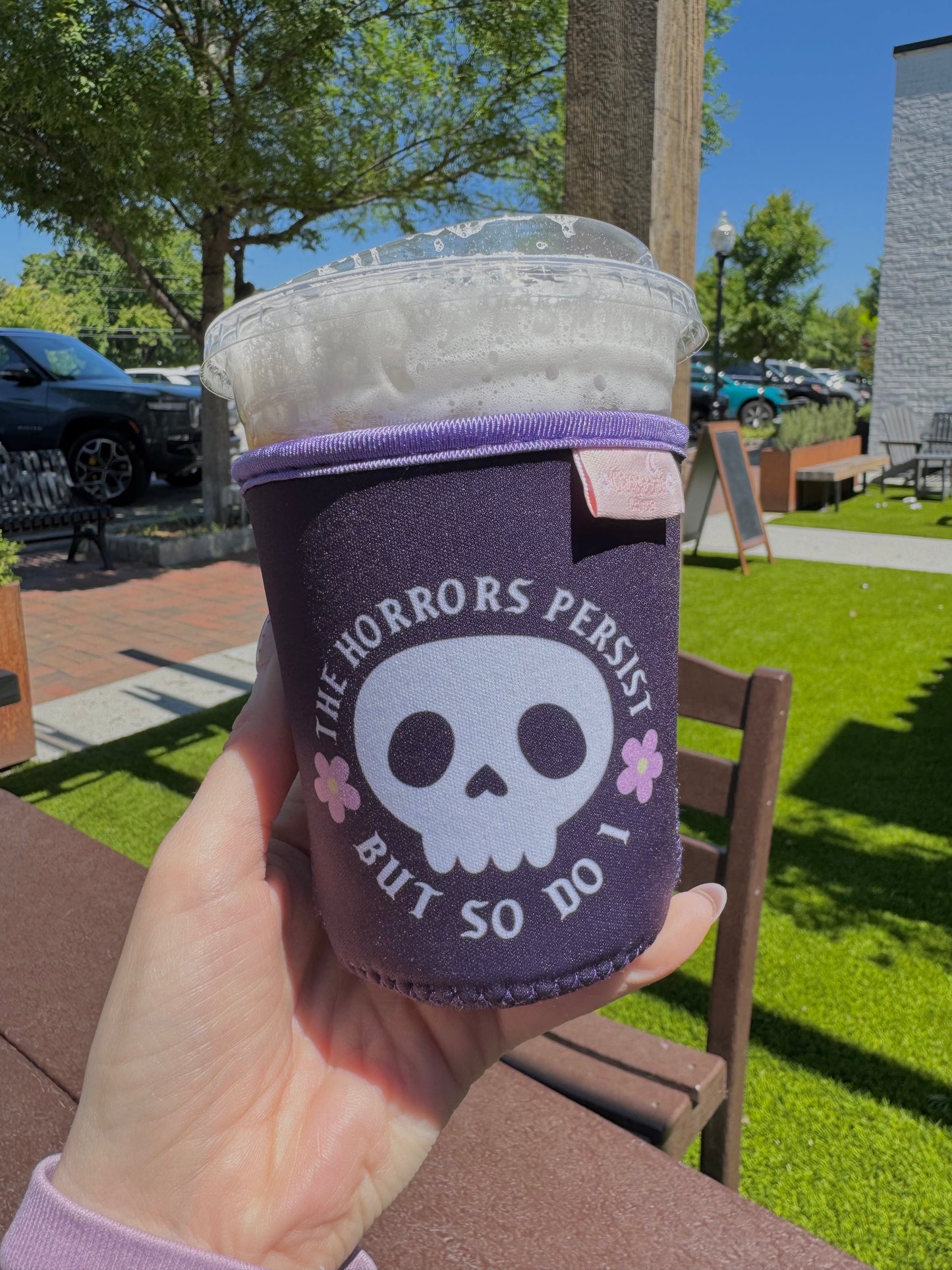 The Horrors Persist But So Do I Iced Coffee Sleeve
