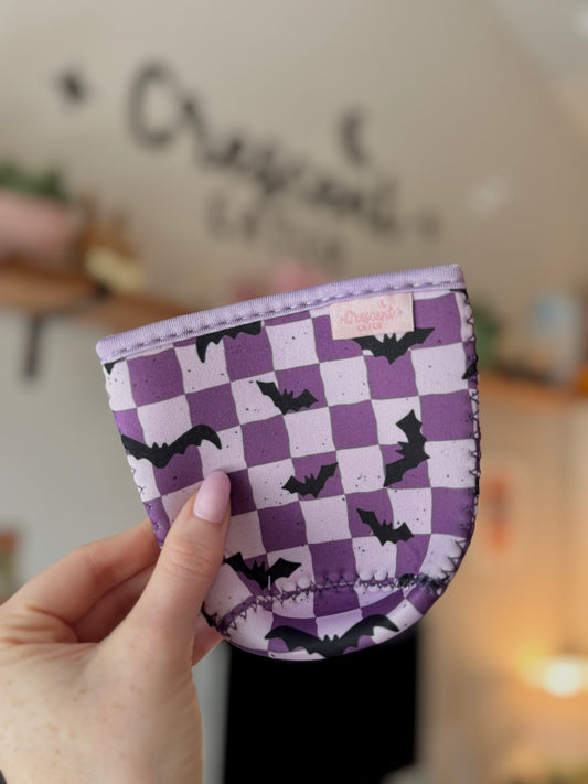 Its freakin bats checkered Iced Coffee Sleeve