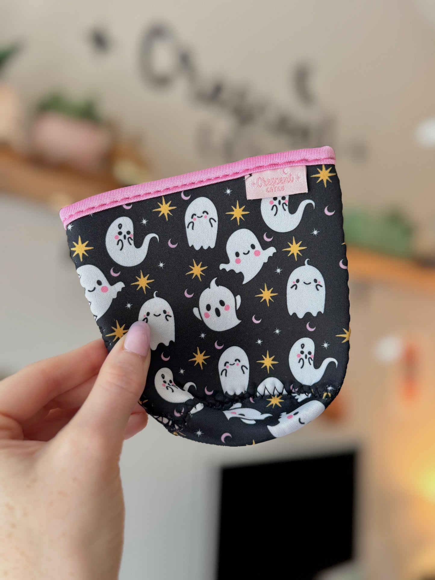 Spooky Cute Ghostie Iced Coffee Sleeve