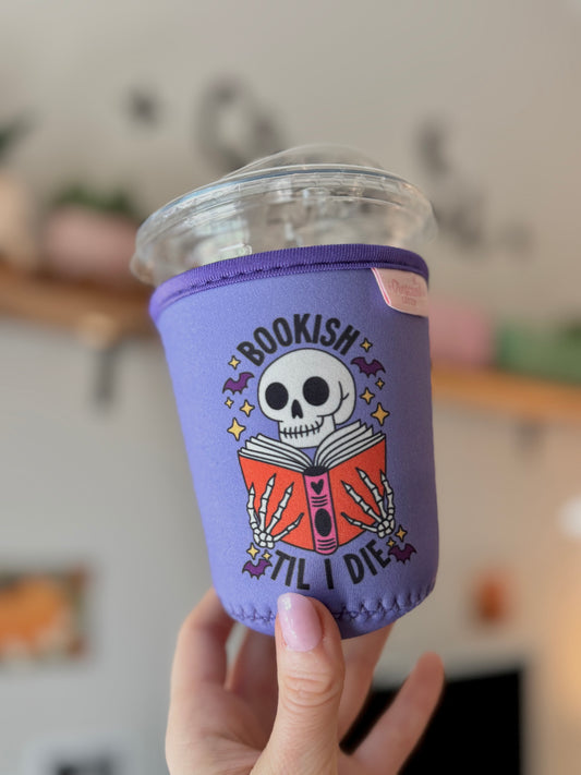 Bookish Till I Die Iced Coffee Sleeve