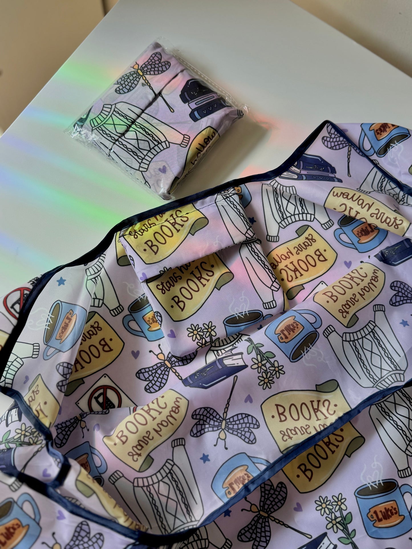 Stars Hollow Reusable Shopping Bag, Fold Up Pouch