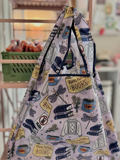 Stars Hollow Reusable Shopping Bag, Fold Up Pouch