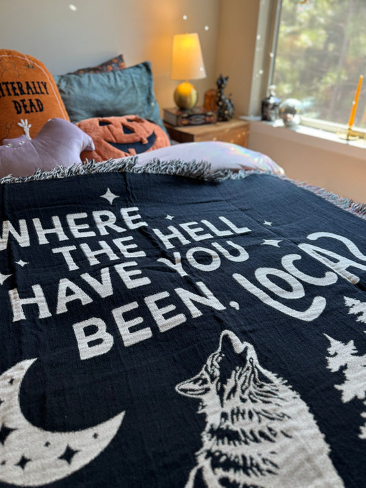 Where the hell have you been, Loca Woven Blanket -  Vampire Saga Merch
