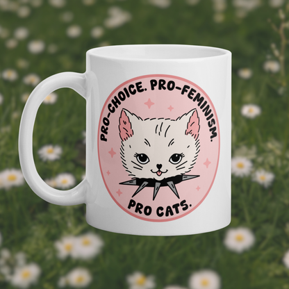 Pro Choice Pro Feminism Pro Cats Coffee Mug