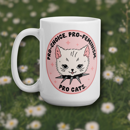 Pro Choice Pro Feminism Pro Cats Coffee Mug