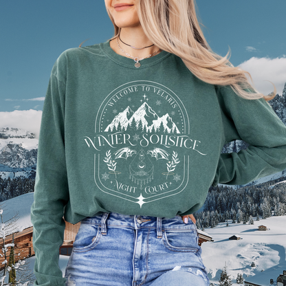 Winter Solstice ACOTAR LONG SLEEVE T-Shirt | SJM Christmas Merch