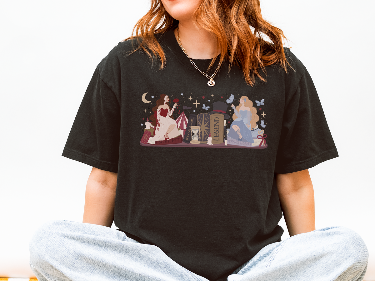 Officially Licensed Caraval Stephanie Garber Shirt | Scarelt & Tella Bookshelf Series