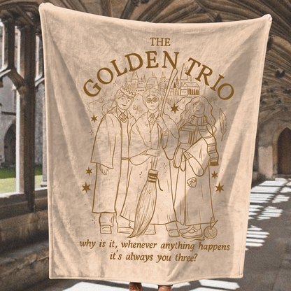 Golden Trio Plush Blanket