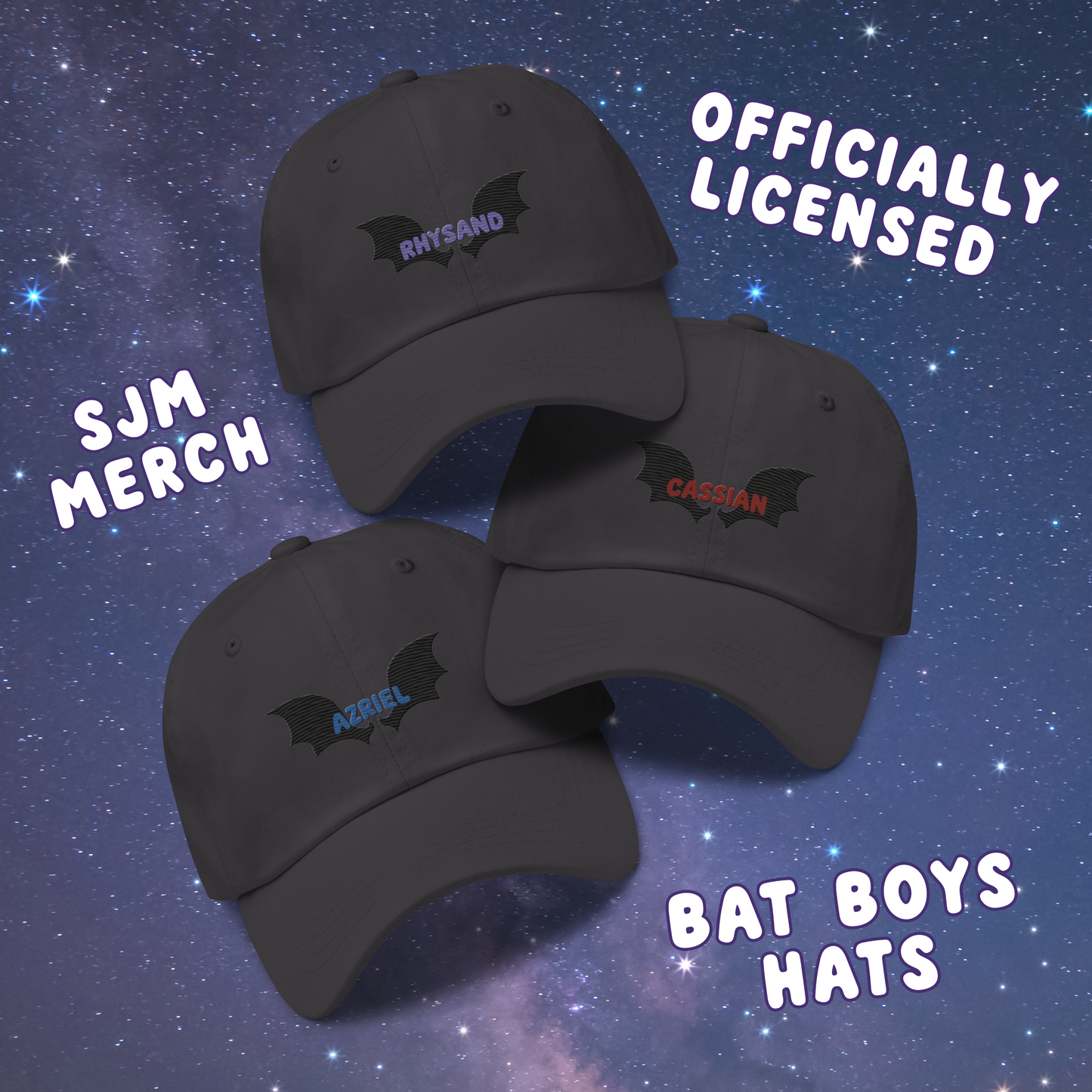 Azriel Bat Boys Dan Club Dat Hat, Officially Licenced ACOTAR Merch