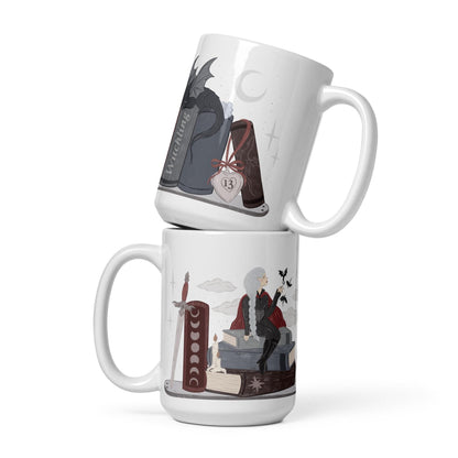 Manon Blackbeak SJM TOG Bookish Coffee Mug, Fantasy Reader Gifts, The Thirteen Abraxos, Bookworm