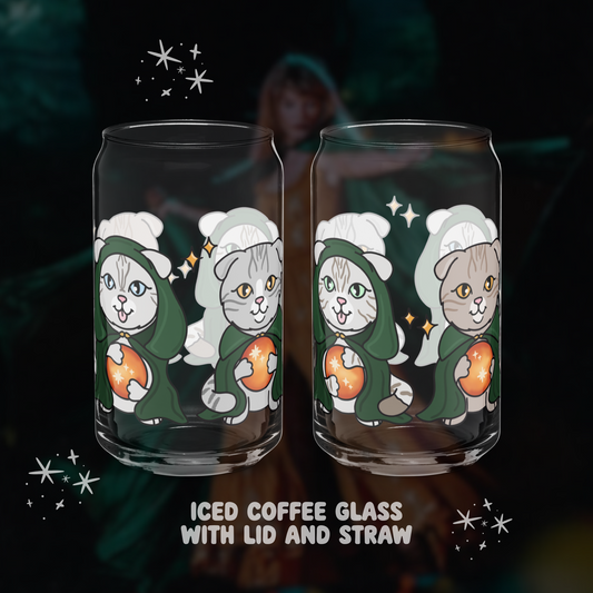 Willow Cats Iced Coffee Glass