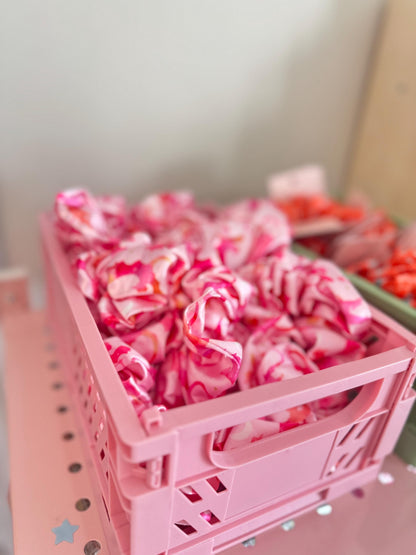 Fantasy Reader Pink Dragon Rider Satin Scrunchie, Bookish Hair Accessories, Bookworm Gift Shop, Reader Christmas Stocker Stuffer