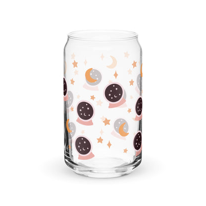 Crystal Ball Witchy Spooky Season Iced Coffee Glass