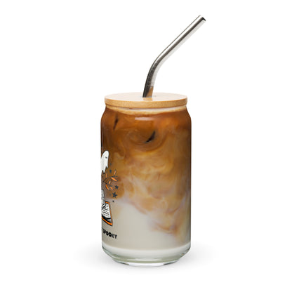 Read Books Stay Spooky Halloween Reading Iced Coffee Glass