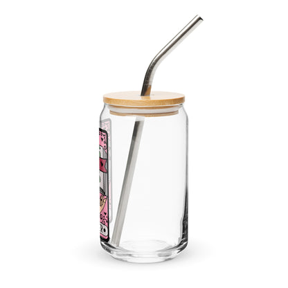 Smut Reader Tarot Iced Coffee Glass with Lid and Straw