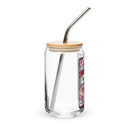 Smut Reader Tarot Iced Coffee Glass with Lid and Straw