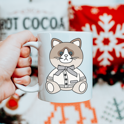 Benji Cardigan Cat Mug