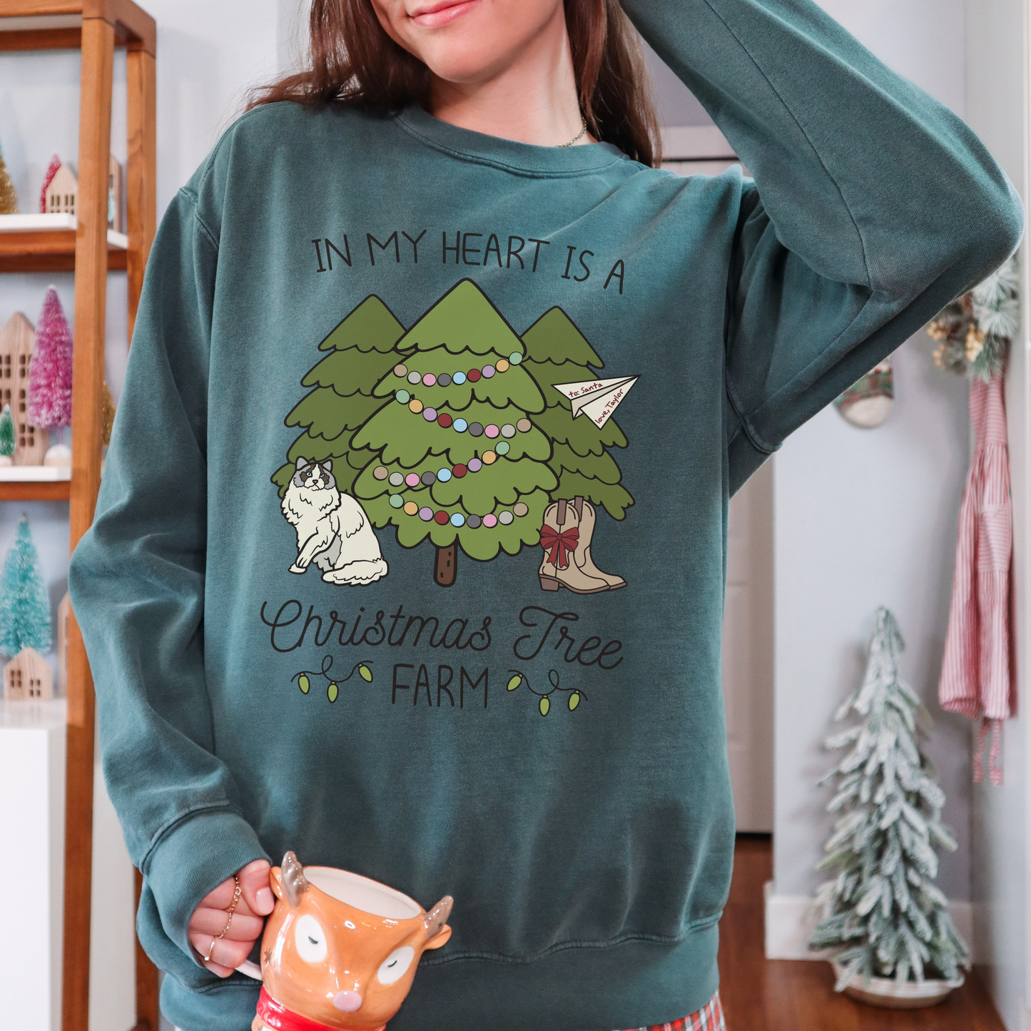 Christmas Tree Farm Holiday Crewneck, Taylor Christmas Sweatshirt, Taylor Fan Gifts, Holiday Party Outfit