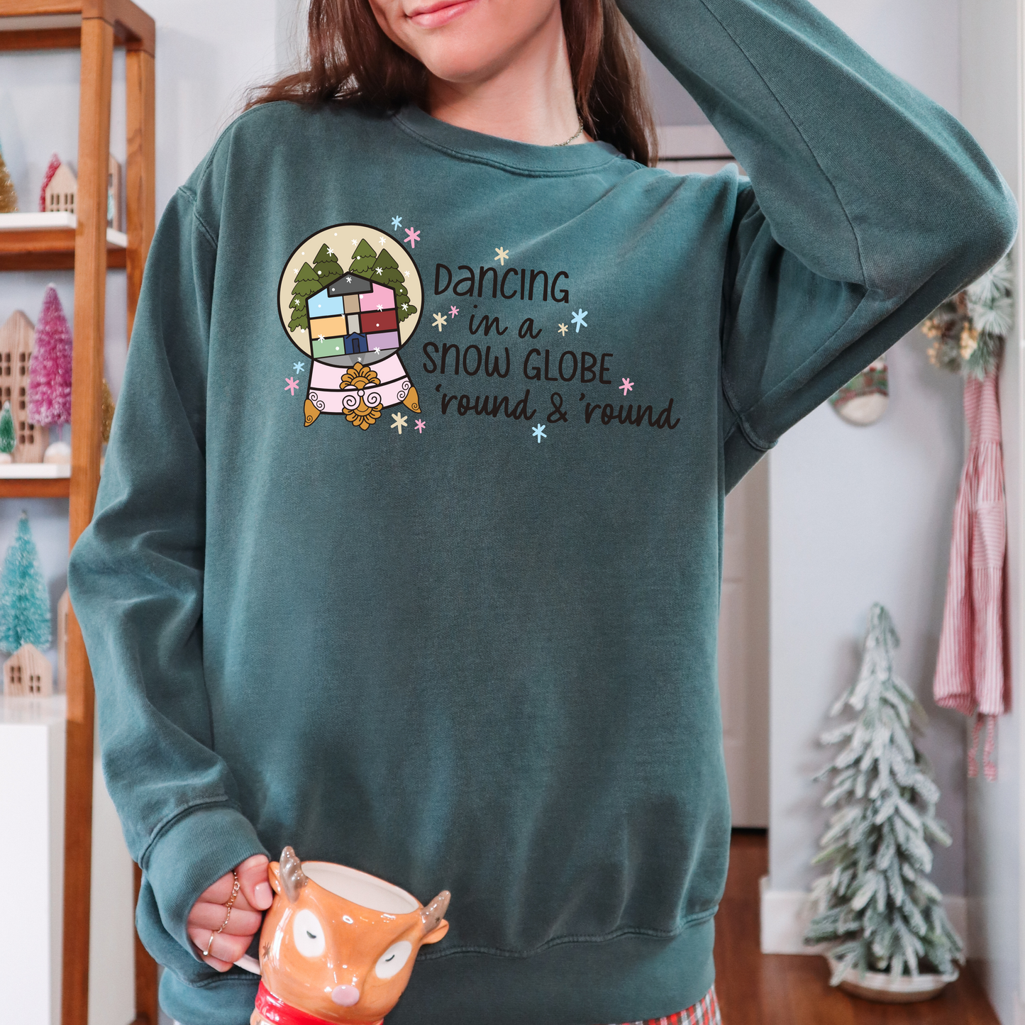 Lover Christmas Snow globe Sweatshirt, Taylor Holiday Merch, Gift for Taylor Fan, Christmas Party Outfit