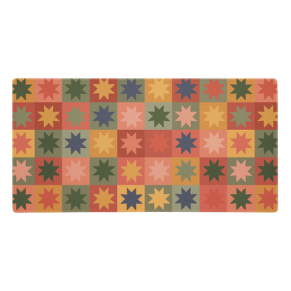Quilted A Retro Desk Mat, Gaming mouse pad