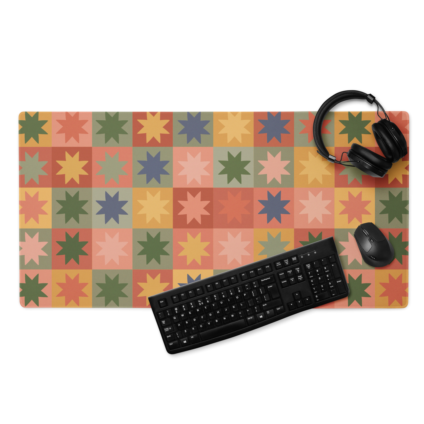 Quilted A Retro Desk Mat, Gaming mouse pad