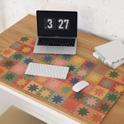 Quilted A Retro Desk Mat, Gaming mouse pad