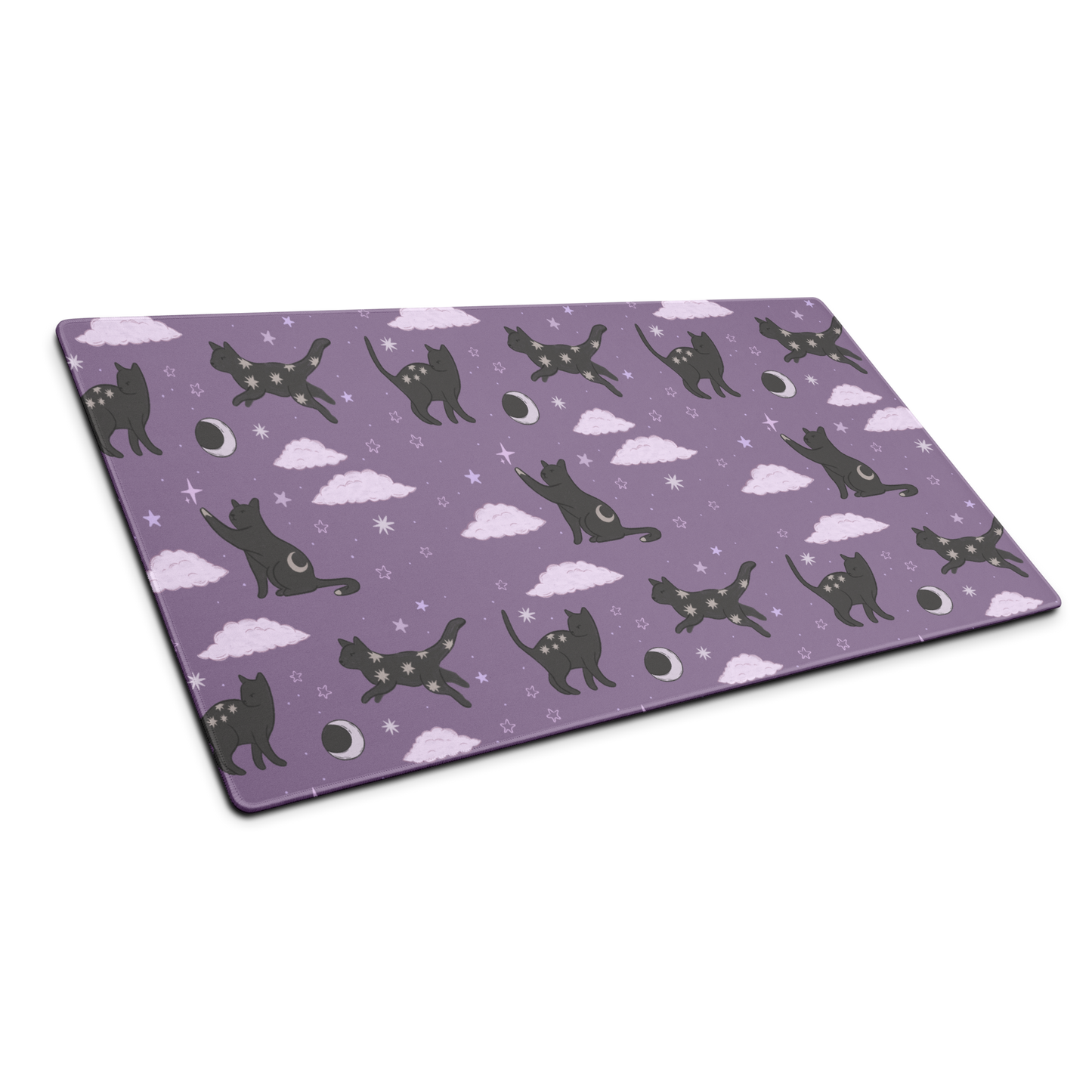 Lunar Cat Celestial Desk Mat, Gaming mouse pad