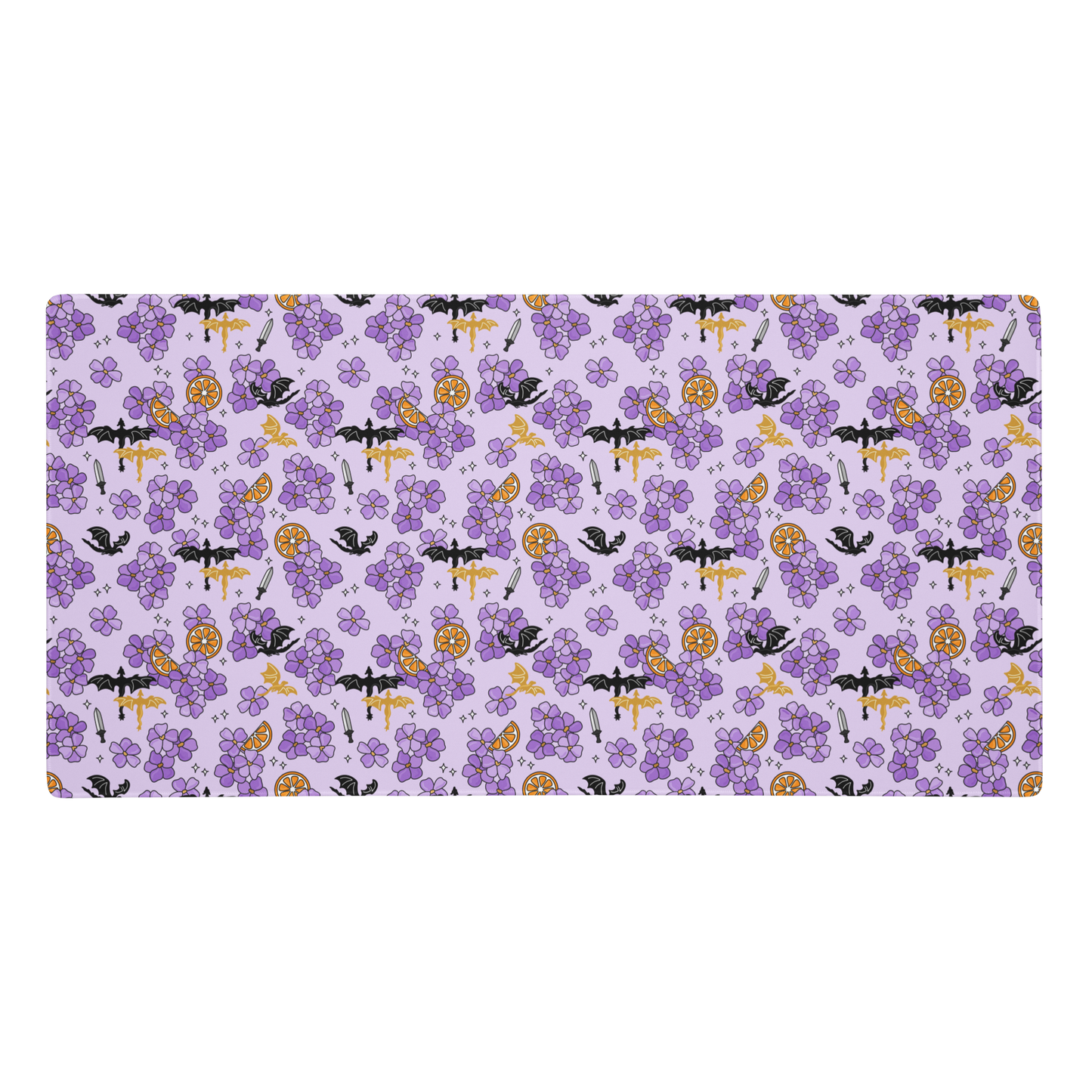 Violet Dragon Rider Gaming Mouse Pad