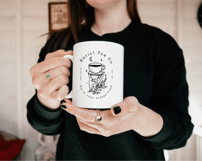 Suriel Tea Co ACOTAR Mug | bookish Coffee Mug | SJM Book lover Gift | Coffee Cup for bookworm | Booktok Bookstagram YA Fantasy acotar merch