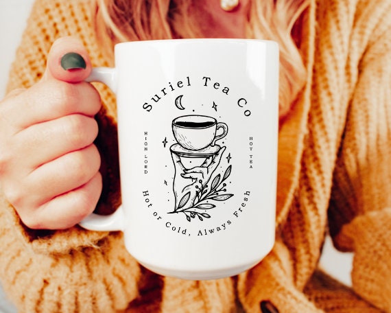 Suriel Tea Co ACOTAR Mug | bookish Coffee Mug | SJM Book lover Gift | Coffee Cup for bookworm | Booktok Bookstagram YA Fantasy acotar merch