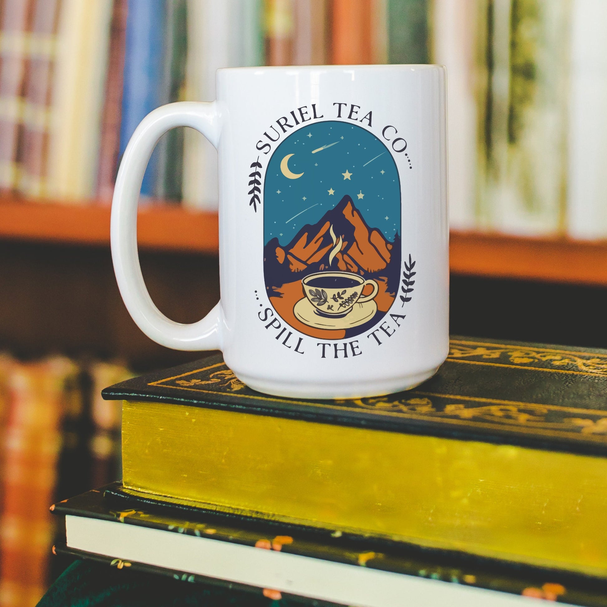 Suriel Tea Co ACOTAR Mug | bookish Coffee Mug | SJM Book lover Gift | Coffee Cup for bookworm | Booktok Bookstagram | Fantasy Era