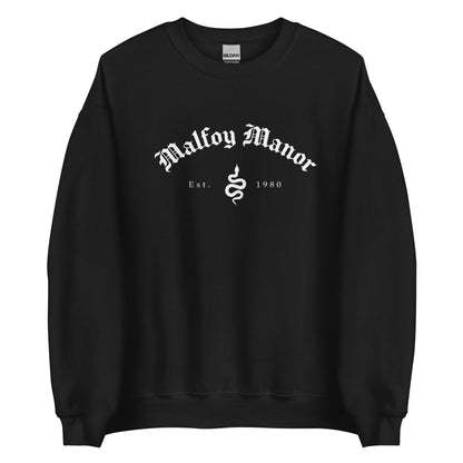 Malfoy Manor Sweatshirt | Draco fan Gifts | HP House of Snake Apparel | Wizard Books Merch | Wizarding Fandom Bookish Gift | Book Boyfriend