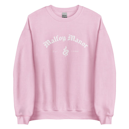 Malfoy Manor Sweatshirt | Draco fan Gifts | HP House of Snake Apparel | Wizard Books Merch | Wizarding Fandom Bookish Gift | Book Boyfriend