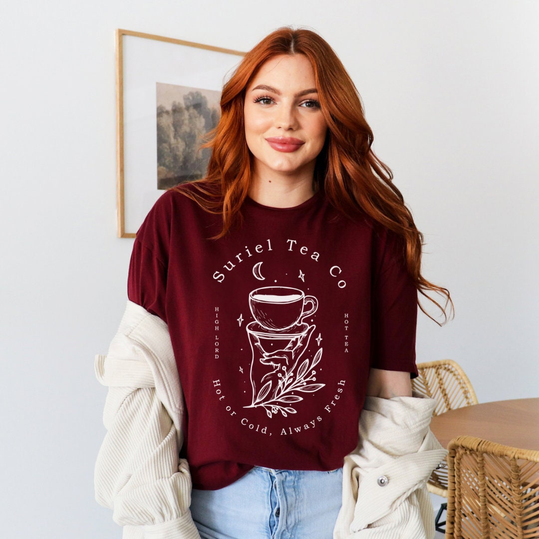 Suriel Tea Co ACOTAR Tshirt | bookish Shirt | SJM Book lover Gift | Fantasy Bookworm merch | Booktok Bookstagram Reader Shirt