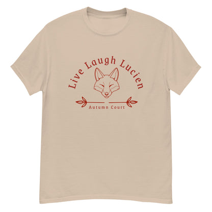 Live Laugh Lucien T Shirt | ACOTAR Merch | SJM Fan Gifts | Autumn Court Fox Boy Fan Club | Subtle Bookish Merch Booktok Bookstagram