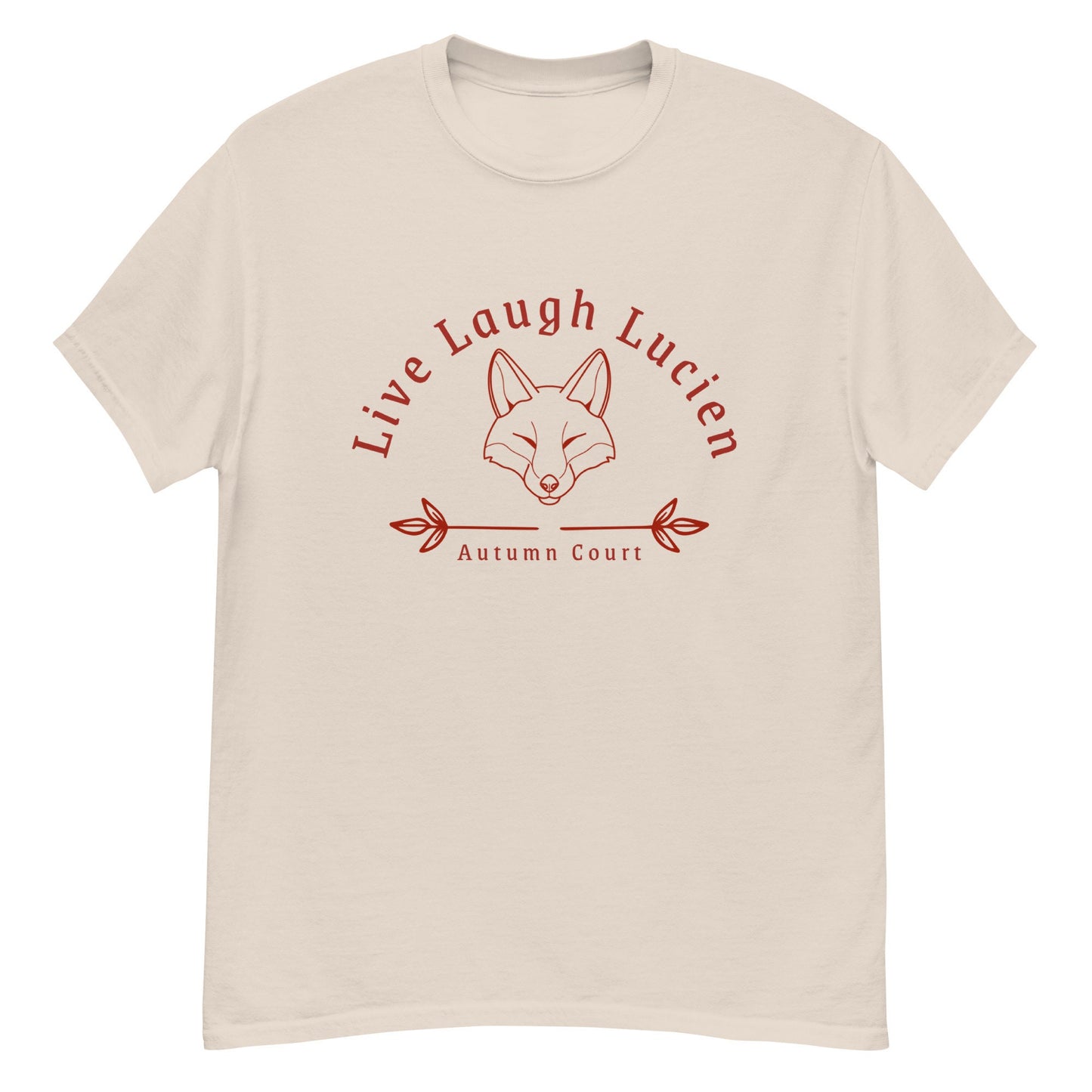 Live Laugh Lucien T Shirt | ACOTAR Merch | SJM Fan Gifts | Autumn Court Fox Boy Fan Club | Subtle Bookish Merch Booktok Bookstagram