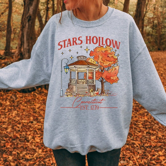 Stars Hollow Connecticut Gildan Crewneck | Gilmore Girls Season Shirt | Luke Lorelai Rory Stars Hollow Sweater | Cozy Autumn Fall Sweatshirt