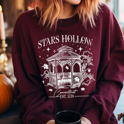 Stars Hollow Connecticut Gildan Crewneck | Gilmore Girls Season Shirt | Luke Lorelai Rory Stars Hollow Sweater | Cozy Autumn Fall Sweatshirt