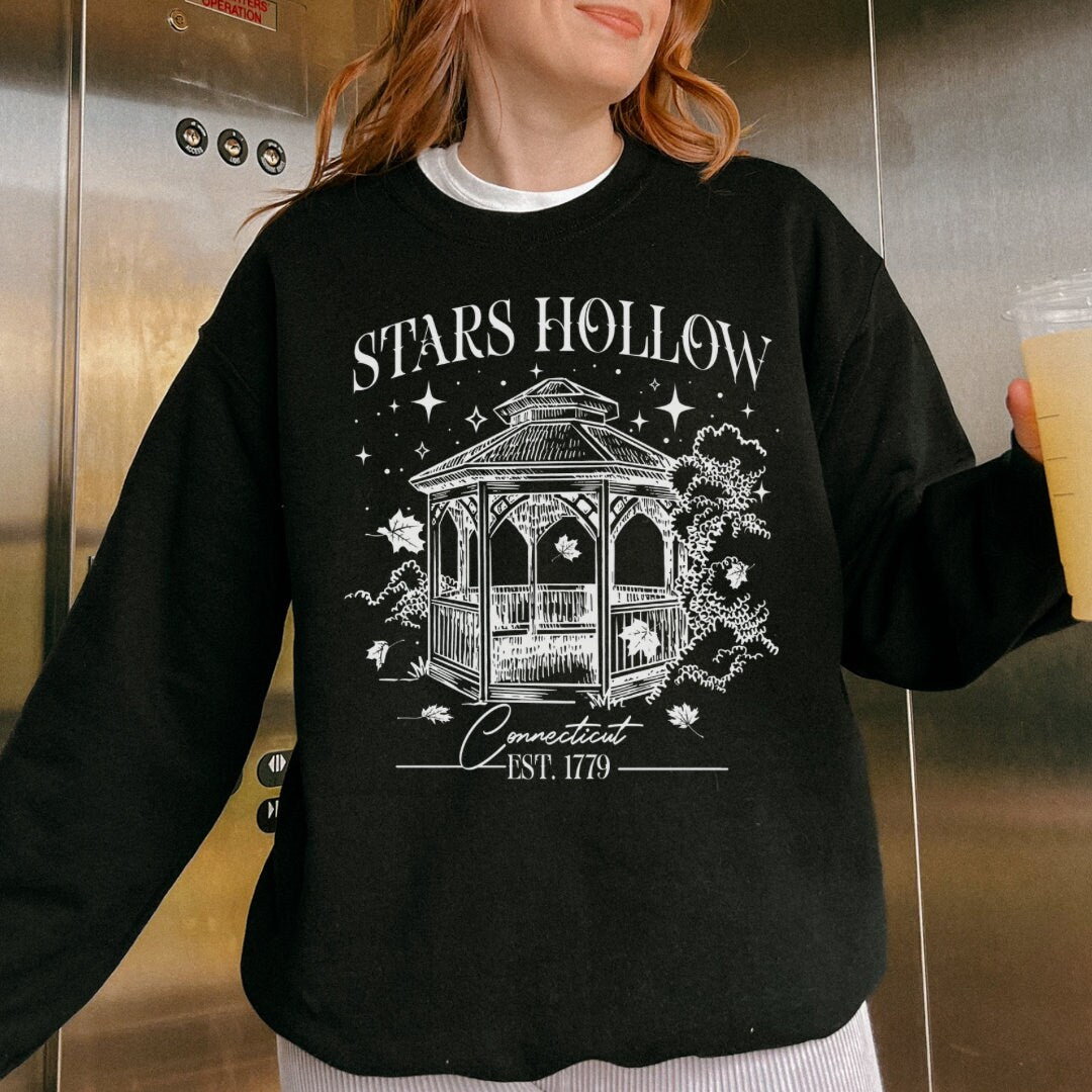 Stars Hollow Connecticut Gildan Crewneck | Gilmore Girls Season Shirt | Luke Lorelai Rory Stars Hollow Sweater | Cozy Autumn Fall Sweatshirt